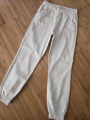 DeFacto uşaq şalvarı – 12-13 yaş - Rəng: ağ - Model: jogger kəsim -