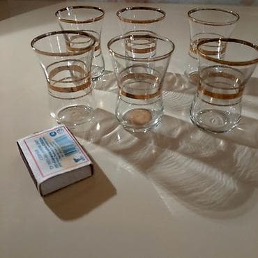 bal: Armudu stəkanlar, rəng - Qızılı, Şüşə, 6 ədədli dəst — 2