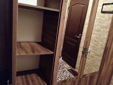 paltar qardirobu: 3 qapılı, Güzgülü, Qəhvəyi, Digər material, Açılan, Düz dolab — 1