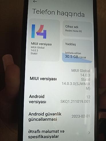 infinix note 30 vip: Xiaomi 128 GB, rəng - Mavi, 
 Barmaq izi — 1