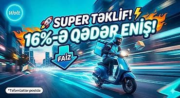 Sürücü-kuryer tələb olunur, Şəxsi nəqliyyat vasitəsi ilə