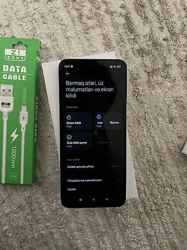 telefonlar yeni: Redmi 13C, 128 GB, rəng - Qara, Barmaq izi, Face ID — 3