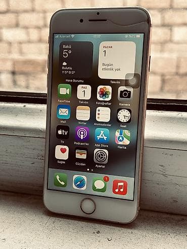 Avtoelektronika: IPhone 8, 64 GB, Rose Gold, Barmaq izi, Simsiz şarj — 7
