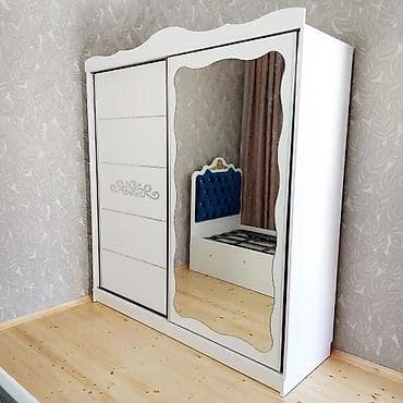 Yeni, 2 qapılı, Güzgülü, Ağ, Kupe, Düz dolab — 1