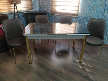 yigilib acilan stollar: Mətbəx üçün, Yeni, Açılan, Dördbucaq masa, 4 stul — 12