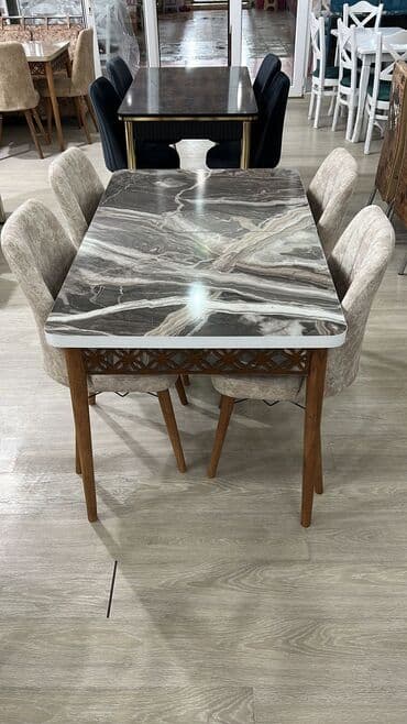 metbex stol stulu: Mətbəx üçün, Yeni, Açılmayan, Dördbucaq masa, 4 stul — 4