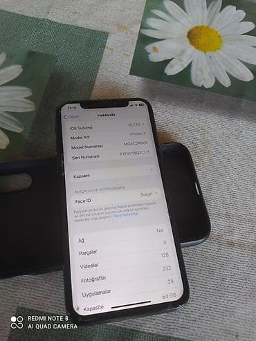 IPhone X, 64 GB, Space Gray, Face ID