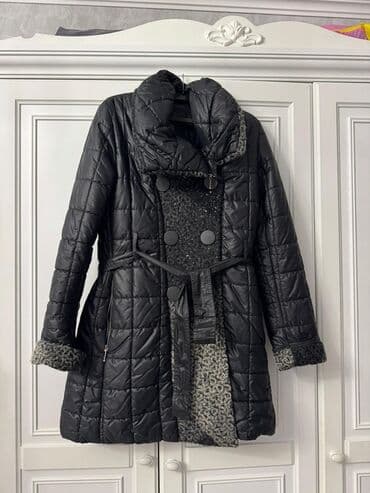 женские шубы итальянского производства: Пальто, M, цвет - Черный — 1