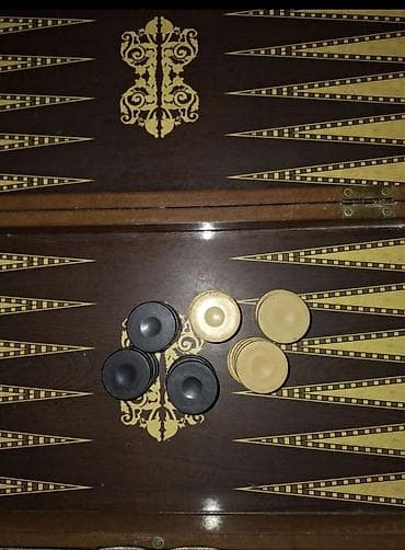 Спортивные игры: Taxta tavla şahmat dəsti - şahmat nərd taxtası bir dənə qara daşı itib — 3