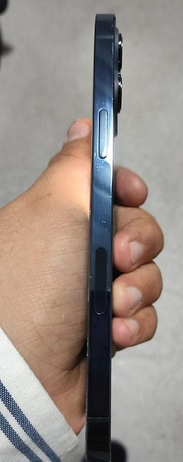 iphone 12 plata: IPhone 12 Pro Max, 128 GB, Pacific Blue, Face ID, Simsiz şarj — 2