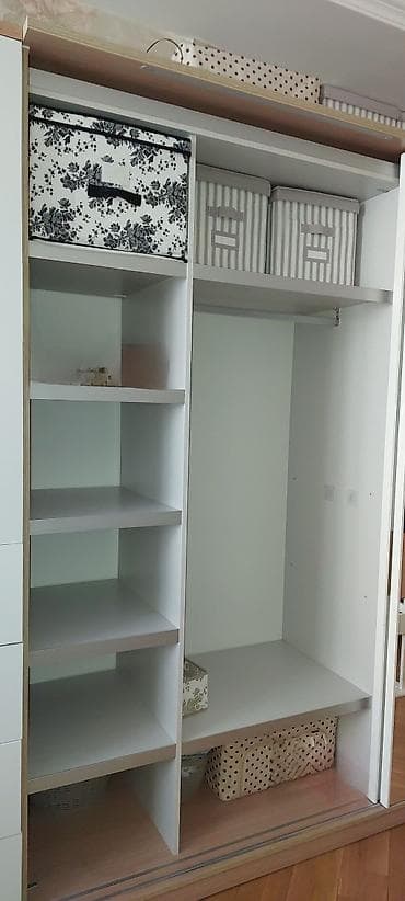 islenmis dolab: İşlənmiş, 2 qapılı, Güzgülü, Ağ, Taxta, Kupe, Düz dolab — 3