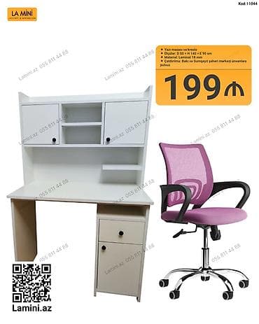 balkon stul: Yazı masası və kreslo dəsti - Model kodu: 11044 - Komplekt — 1