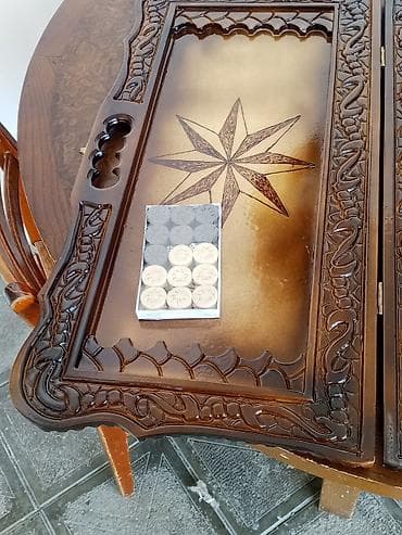 nerdler: Taxta nərd-taxta/backgammon dəsti - Material: bərk ağac, laklanmış — 1