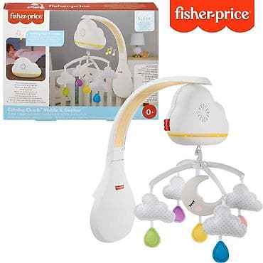 Детский мир: Fisher-Price Calming Clouds Mobile & Soother – beşik üçün musiqili — 2