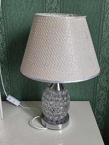 qar küresi: Masaüstü dekorativ lamp - cüt - Klassik abajur: krem rəngli, xırda — 2