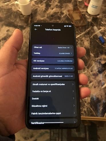 redmi telefonu: Redmi 12, 256 GB, rəng - Boz, Barmaq izi, İki sim kartlı, Face ID — 6