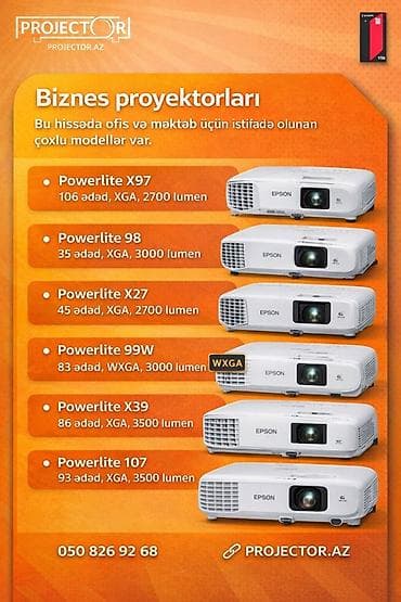 İşlənmiş Qısa fokuslu Proyektor Epson, Ödənişli çatdırılma