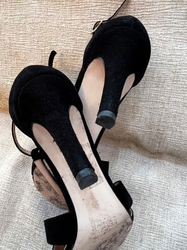 босоножки новые 36 размер: Размер: 39, цвет - Черный, Б/у — 5