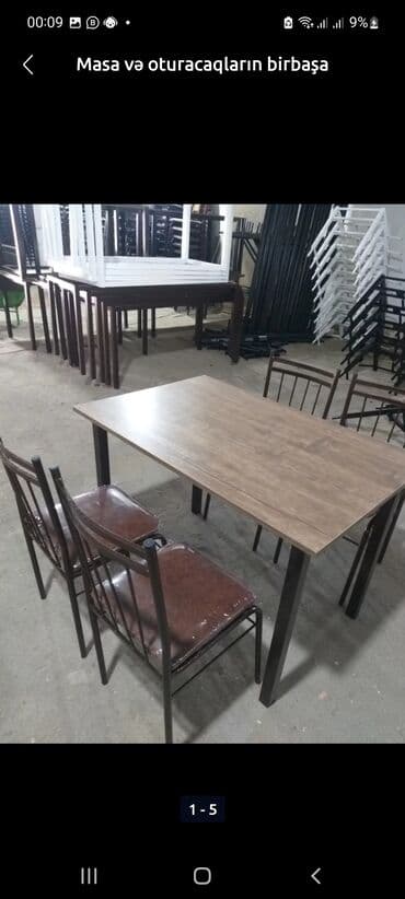 toxunma saplar satisi: Yeni, Dördbucaq masa, 4 stul, Açılmayan, Stullar ilə — 4