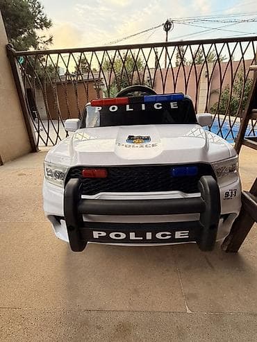 Uşaq üçün elektrik maşınları: Uşaq üçün elektrikli polis maşını - Model: 2 yerlik uşaq elektro-kart — 4