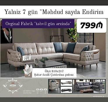 stol sutullar: Neon künc divan dəsti - Model: Neon - Künc ölçüsü: 310 x 217 sm - — 1