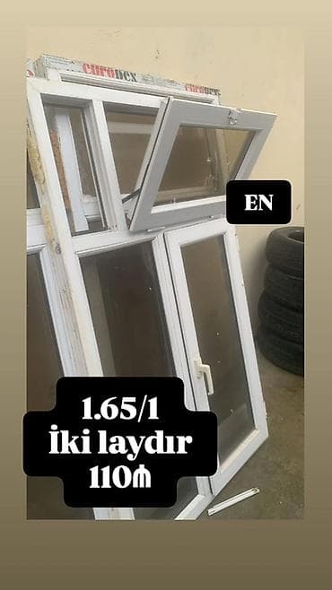 ikinci əl güzgü: Plastik qapı və pəncərələr – ölçülər və məlumat - Plastik qapı: eni — 4