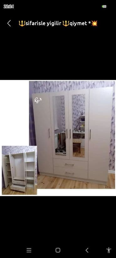ağaç satış: Açılan, 4 qapılı Düz dolab, Şifonyer, Türkiyə — 1