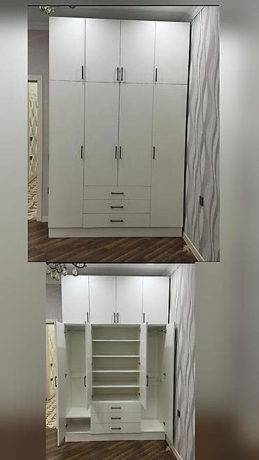 Yeni, 5 qapı, Siyirməli, Ağ, Açılan, Düz dolab — 1