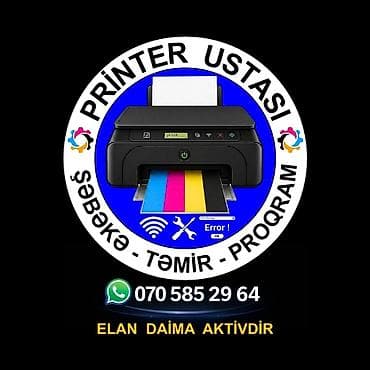3 birinde printer: 🖨️Epson, Canon, Hp printerlərin təmiri ❗Xəta kodların həll olunması — 1