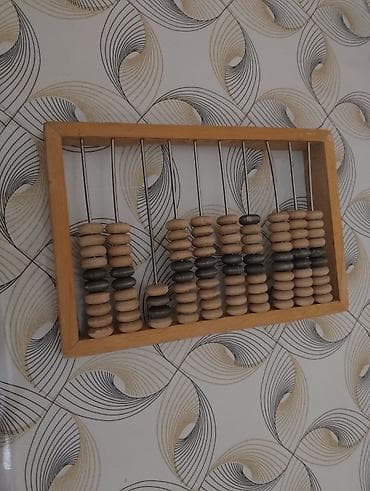 Taxta çərçivəli sayğac (abak) - Material: bərk taxta çərçivə, metal — 1
