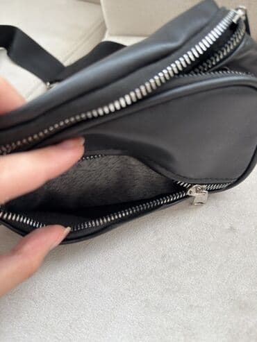 сумка на плечо: (1+1) Unisex bel/çiyin çantaları – 2 rəng: qara və bej — 4