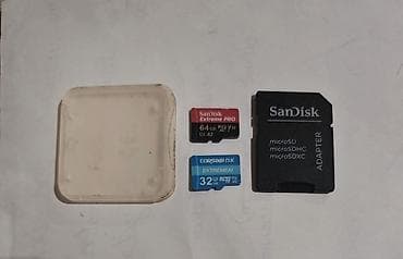 yaddas kartı: Məhsul: microSD yaddaş kartları dəsti + SD adapter Tərkib: - SanDisk — 1