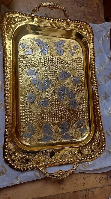 cilciraq modelleri 2019: Qızılı rəngli servis dəsti. elmler — 4