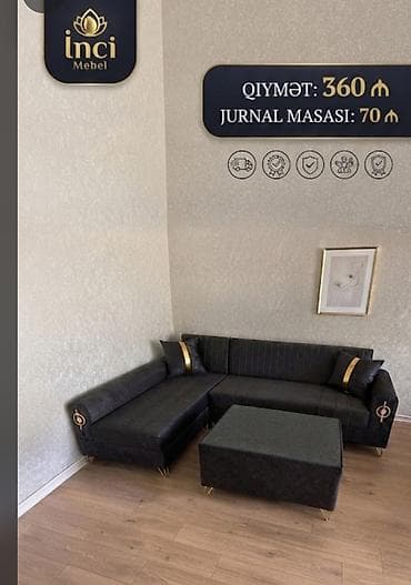 Yeni, Künc divan, Qonaq otağı üçün, Açılmayan, Azərbaycan