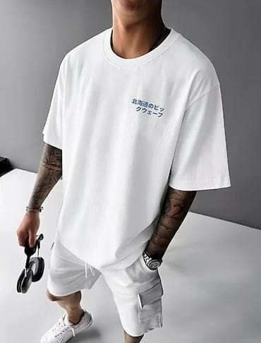 Unisex “Hokkaido Wave” qısaqollu T‑şört - Rəng: ağ - Üslub — 2