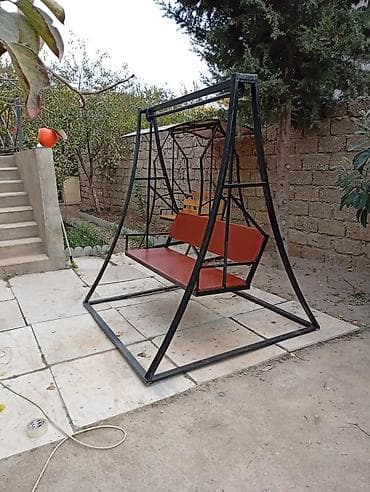 bağ ucun stul: Divan-yelləncək, Zontiksiz, Metal — 1