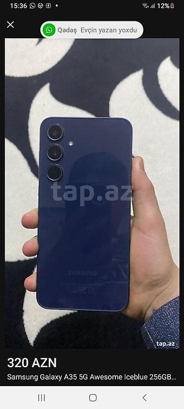 samsung a7 2019: Samsung Galaxy A35, 256 GB, rəng - Mavi — 5