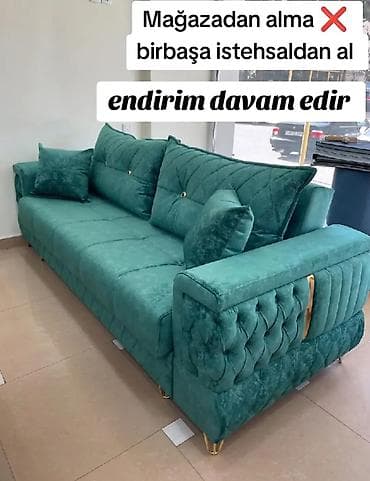 Divan, Yeni, Açılan, Bazalı, Vеlur parça, Pulsuz çatdırılma — 1