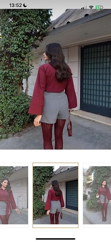 köynek: Bordo rəngli qadın koftası Razmer- S 35 manata Trendyoldan alınıb bir — 3