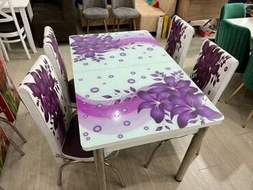 quxna stulu: Mətbəx üçün, Yeni, Açılan, Dördbucaq masa, 4 stul — 2