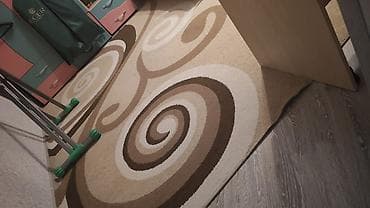 xalca uzlukləri: Xalça – bej və qəhvəyi tonlarda spiral naxışlı 2ədəd xalça - Rəng — 2