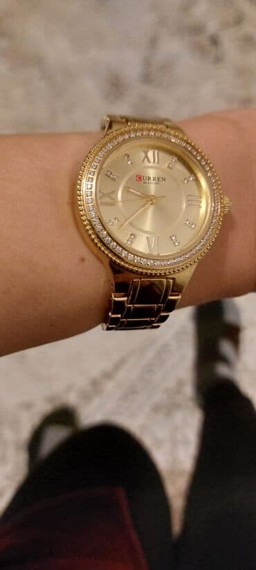 qizil qolbaq: Qol saatı, Curren, rəng - Qızılı — 4