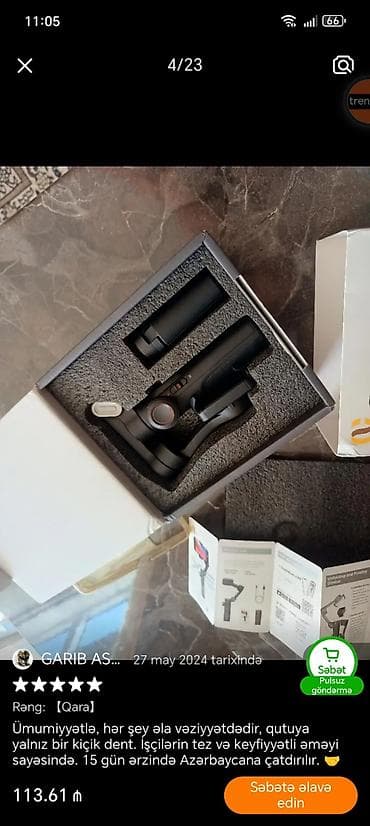 stabilizator elektrik: Aochuan Smart XE – 3 oxlu smartfon stabilizatoru Xüsusiyyətlər: - 3 — 3