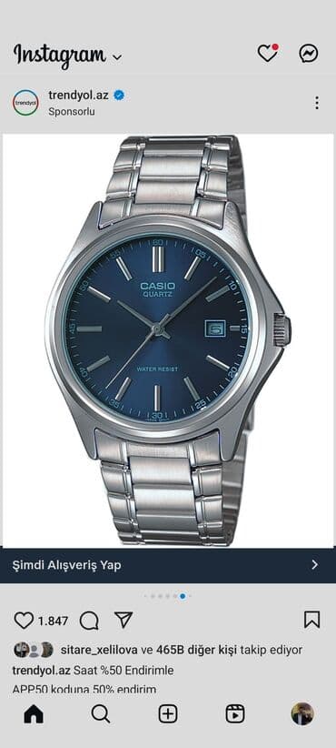 дождевик купить в баку: İşlənmiş, Qol saatı, Casio, rəng - Boz — 1