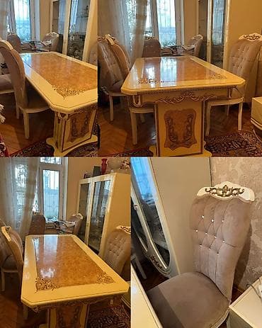 drel satiram: F99Masa dəsti satılır 500₼. yaxşı vəziyyətdədir. Açılır. 6 oturcağı — 1