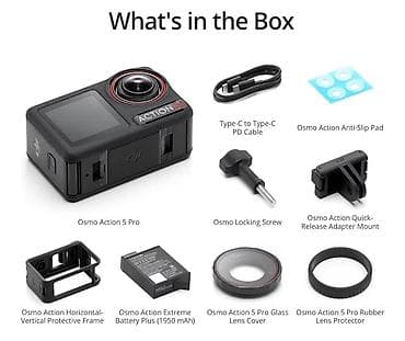 osmo kamera: DJI Osmo Action 5 Pro + aksesuarlar dəsti mikrafonla bielikdə satılır — 2