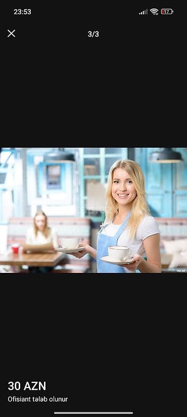 iş elanları 2023 bakı tap az: Ofisiant tələb olunur — 3