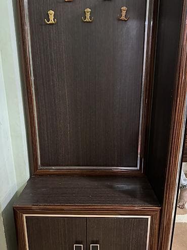 plastik dolablar: İşlənmiş, 1 qapı, Güzgülü, Qəhvəyi, Digər material, Açılan, Düz dolab — 2