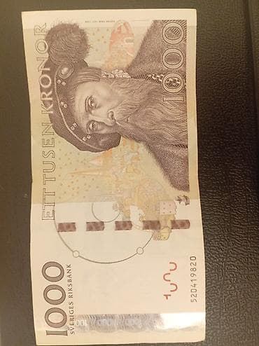 tar satılır: Məhsul: İsveç kronu banknotu – 1000 SEK (Ett Tusen Kronor) Təsvir: - — 1