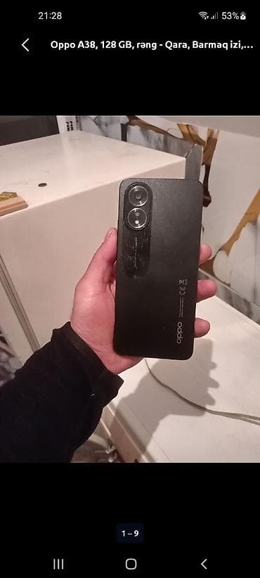 Oppo A38, 128 GB, rəng - Qara, Barmaq izi — 1